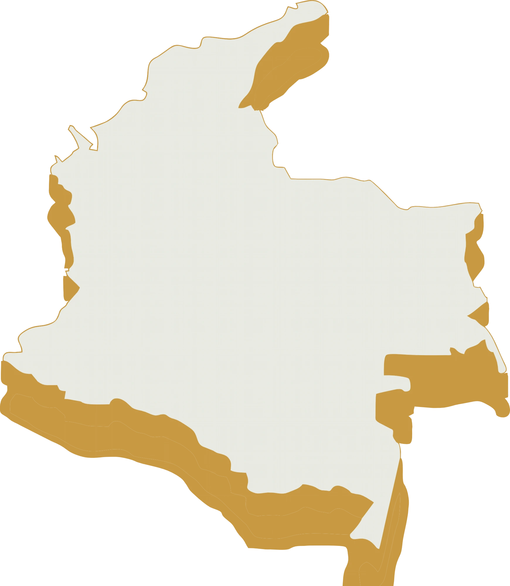 Mapa de Colombia — Líneas Doradas cubre todo el país
